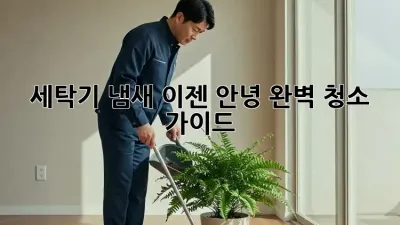 세탁기 냄새, 이젠 안녕! 완벽 청소 가이드