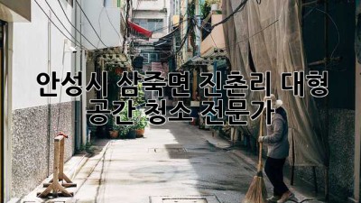 안성시 삼죽면 진촌리 대형 공간 청소 전문가